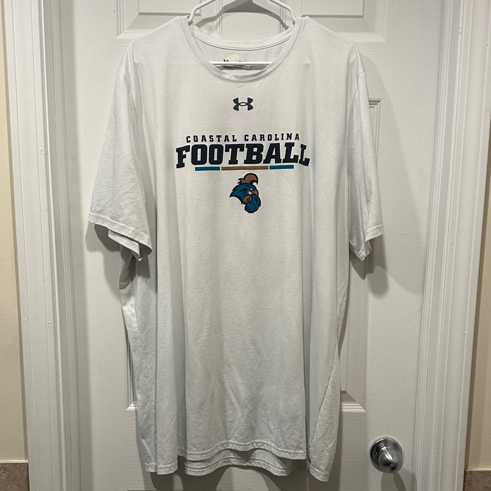 Under Armour White Coastal Carolina Football Graphic Tee